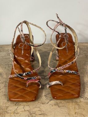 Jessica Simpson Zofia Multicolor Snake Print Sandal Size 6